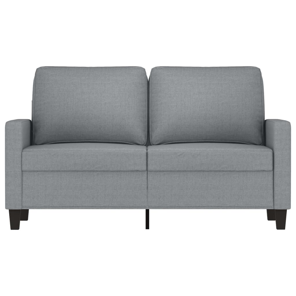 Canapé à 2 places Gris clair 120 cm Tissu - XIOS