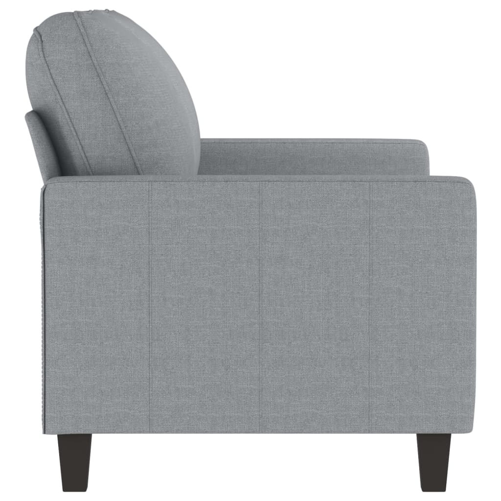 Canapé à 2 places Gris clair 120 cm Tissu - XIOS