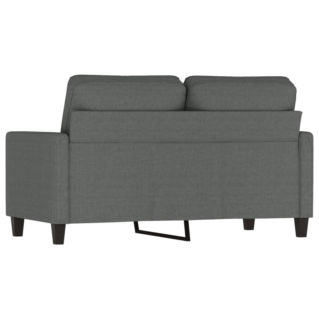 Canapé à 2 places Gris foncé 120 cm Tissu - XIOS