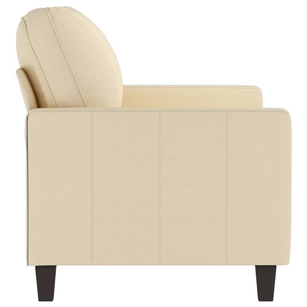 Canapé à 2 places Crème 120 cm Tissu - XIOS