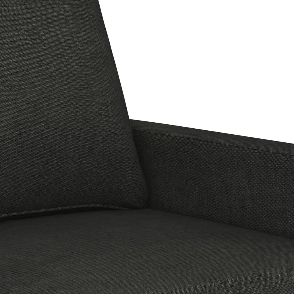 Canapé à 2 places Noir 120 cm Tissu - XIOS