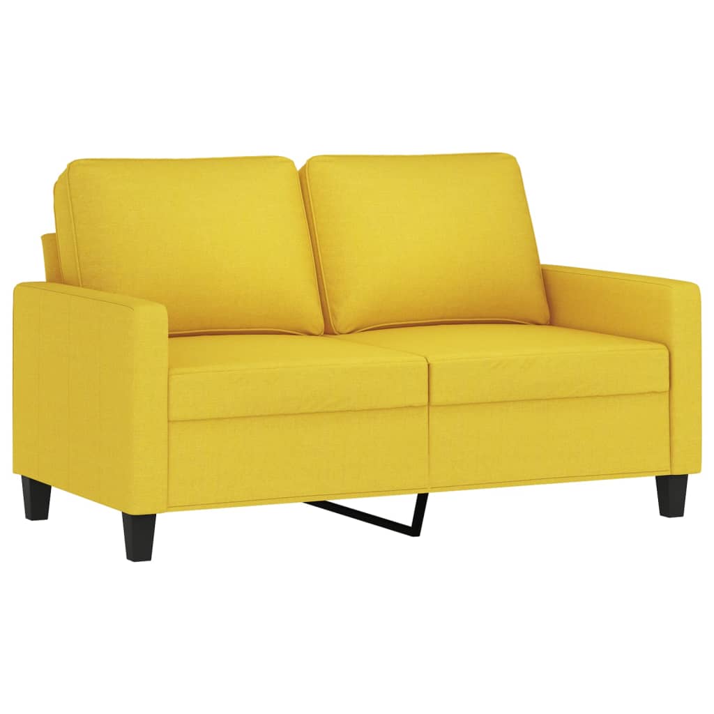 Canapé à 2 places Jaune clair 120 cm Tissu - XIOS