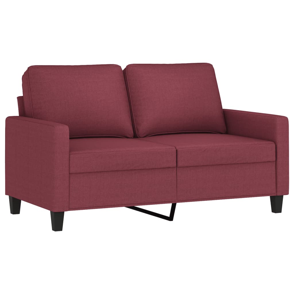 Canapé à 2 places Rouge bordeaux 120 cm Tissu - XIOS