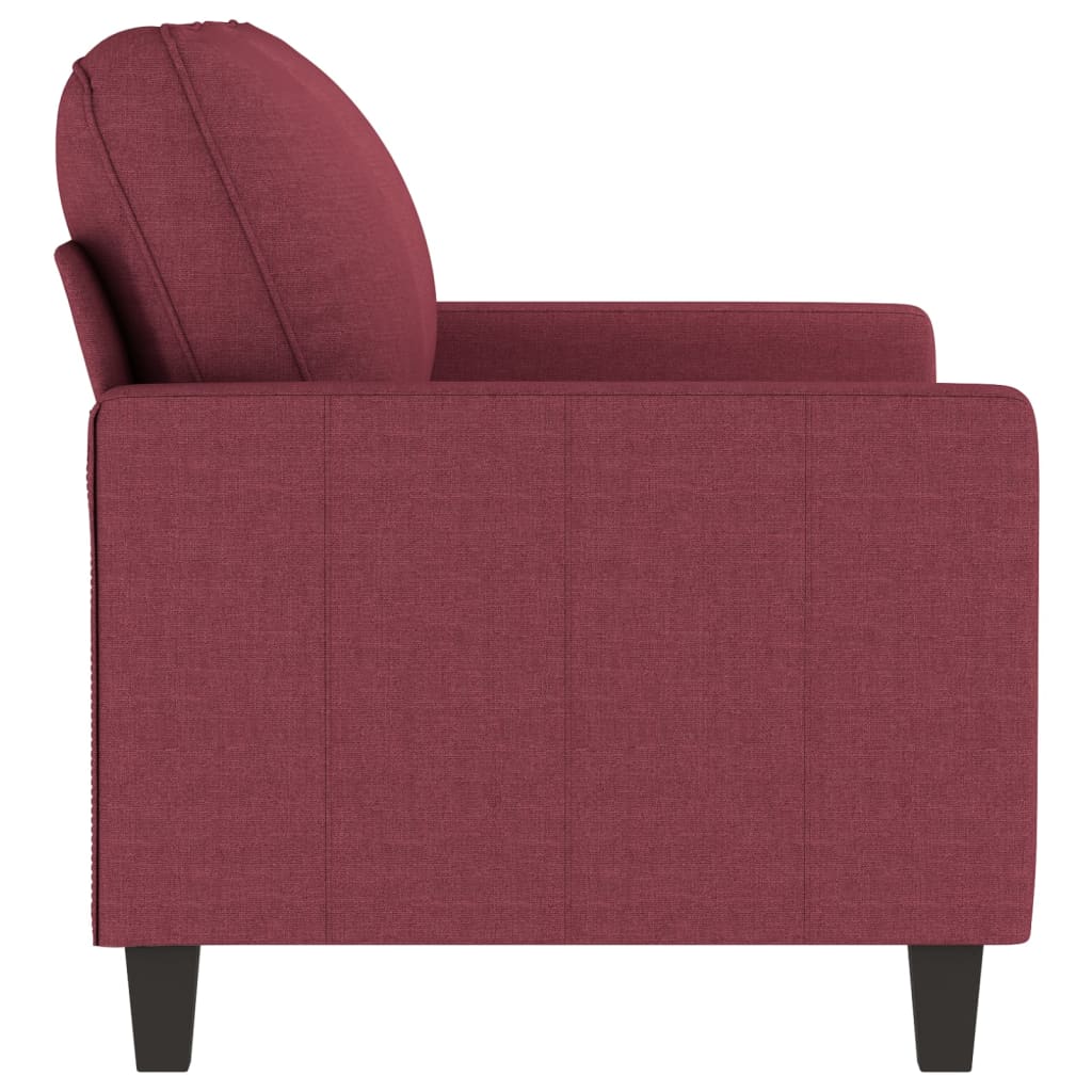Canapé à 2 places Rouge bordeaux 120 cm Tissu - XIOS