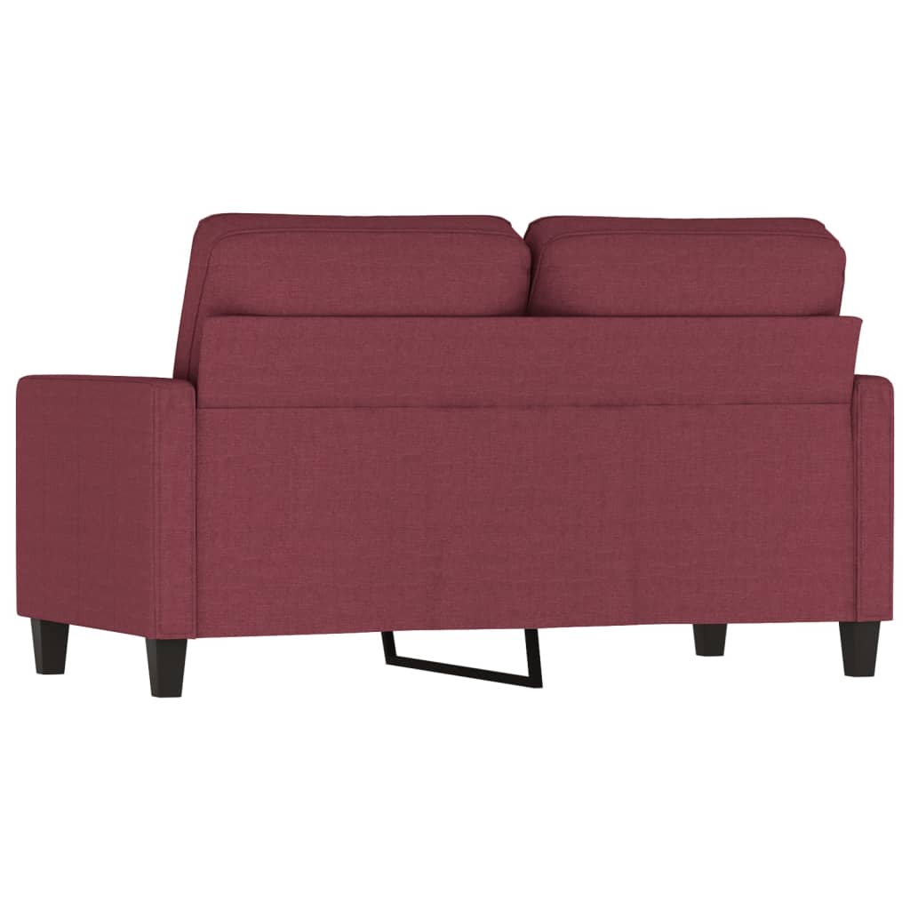 Canapé à 2 places Rouge bordeaux 120 cm Tissu - XIOS