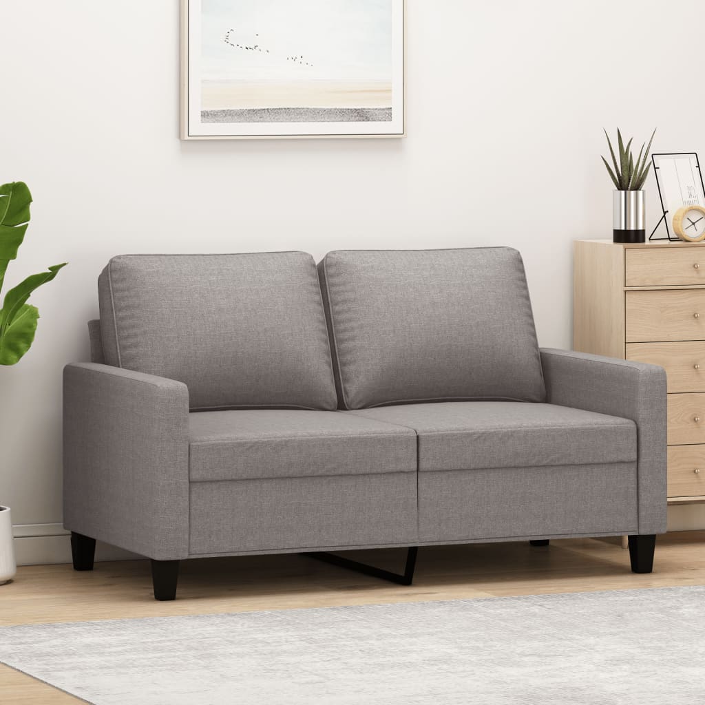 Canapé à 2 places Taupe 120 cm Tissu - XIOS