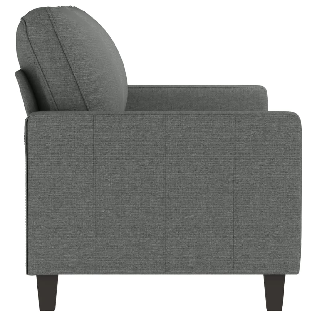 Canapé à 2 places Gris foncé 140 cm Tissu - XIOS