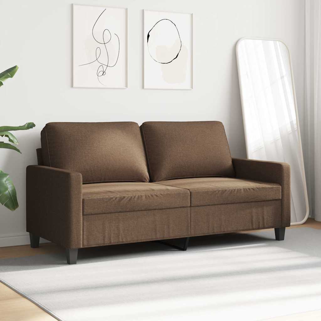 Canapé à 2 places Marron 140 cm Tissu - XIOS