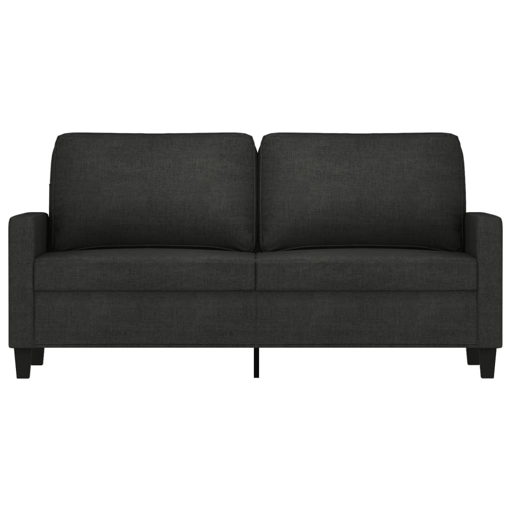 Canapé à 2 places Noir 140 cm Tissu - XIOS