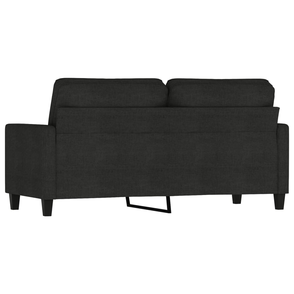 Canapé à 2 places Noir 140 cm Tissu - XIOS