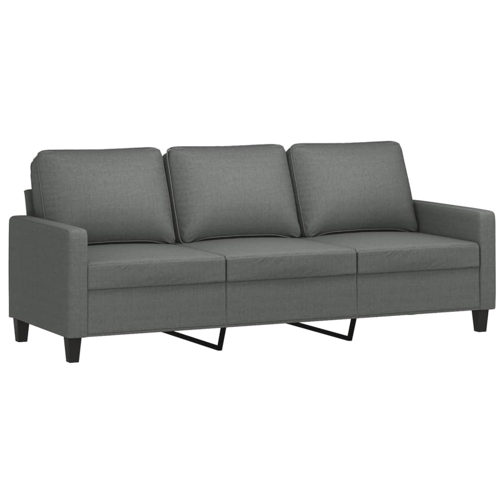 Canapé à 3 places Gris foncé 180 cm Tissu - XIOS