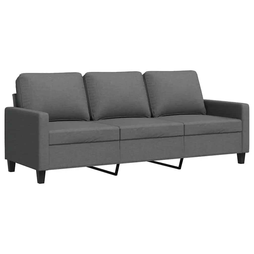 Canapé à 3 places Gris foncé 180 cm Tissu - XIOS