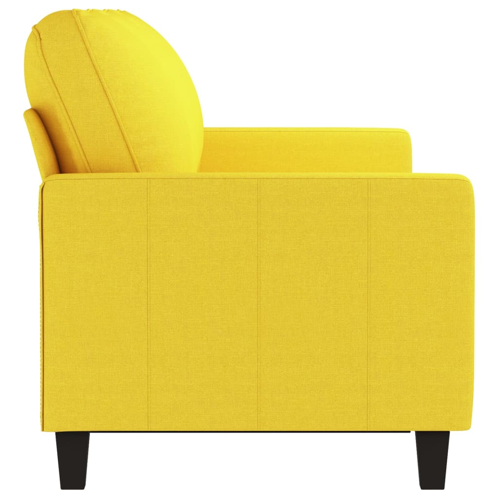 Canapé à 3 places Jaune clair 180 cm Tissu - XIOS