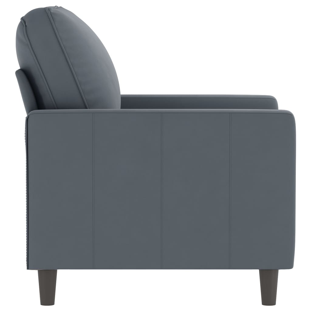 Fauteuil Gris foncé 60 cm Velours - XIOS