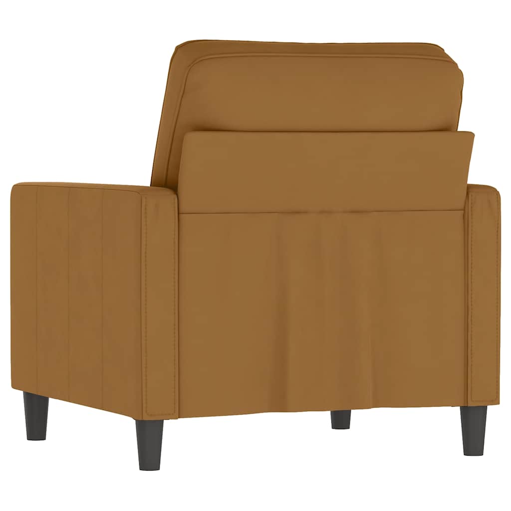 Fauteuil Marron 60 cm Velours - XIOS
