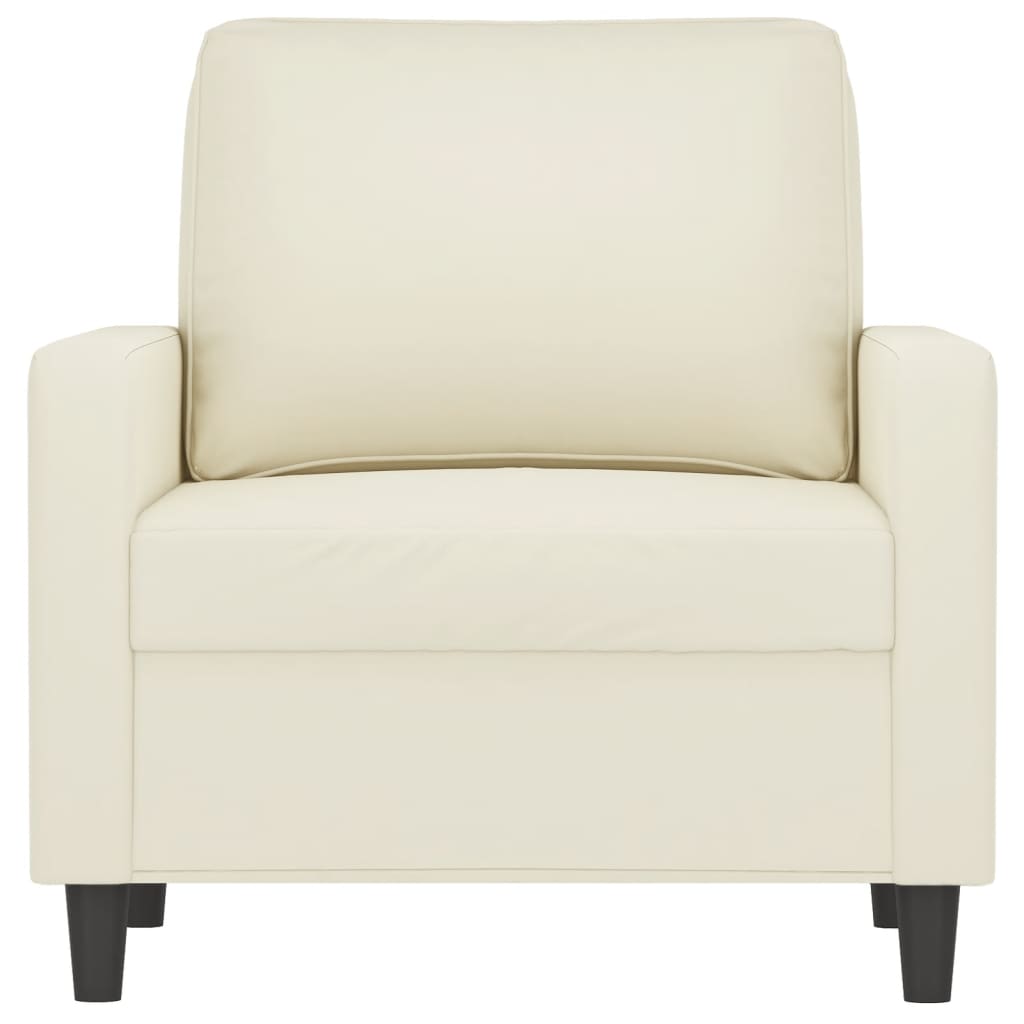Fauteuil Crème 60 cm Velours - XIOS