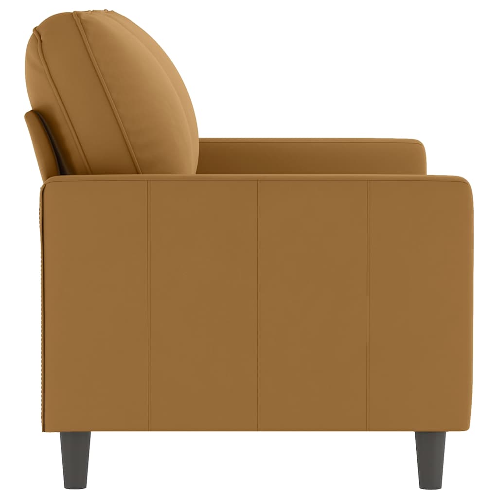Canapé à 2 places Marron 120 cm Velours - XIOS