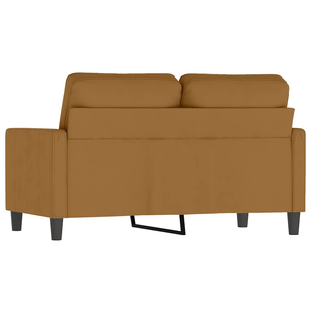 Canapé à 2 places Marron 120 cm Velours - XIOS