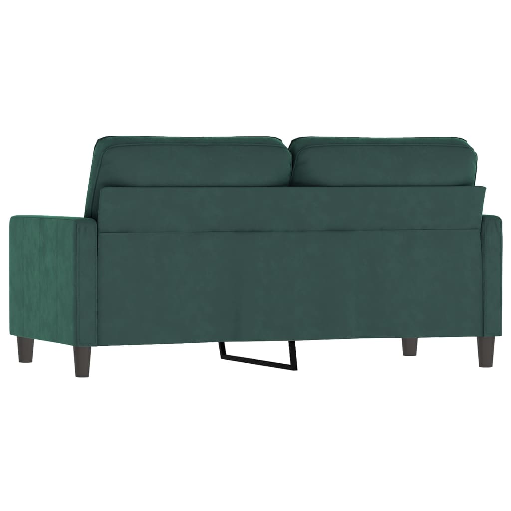 Canapé à 2 places Vert foncé 140 cm Velours - XIOS