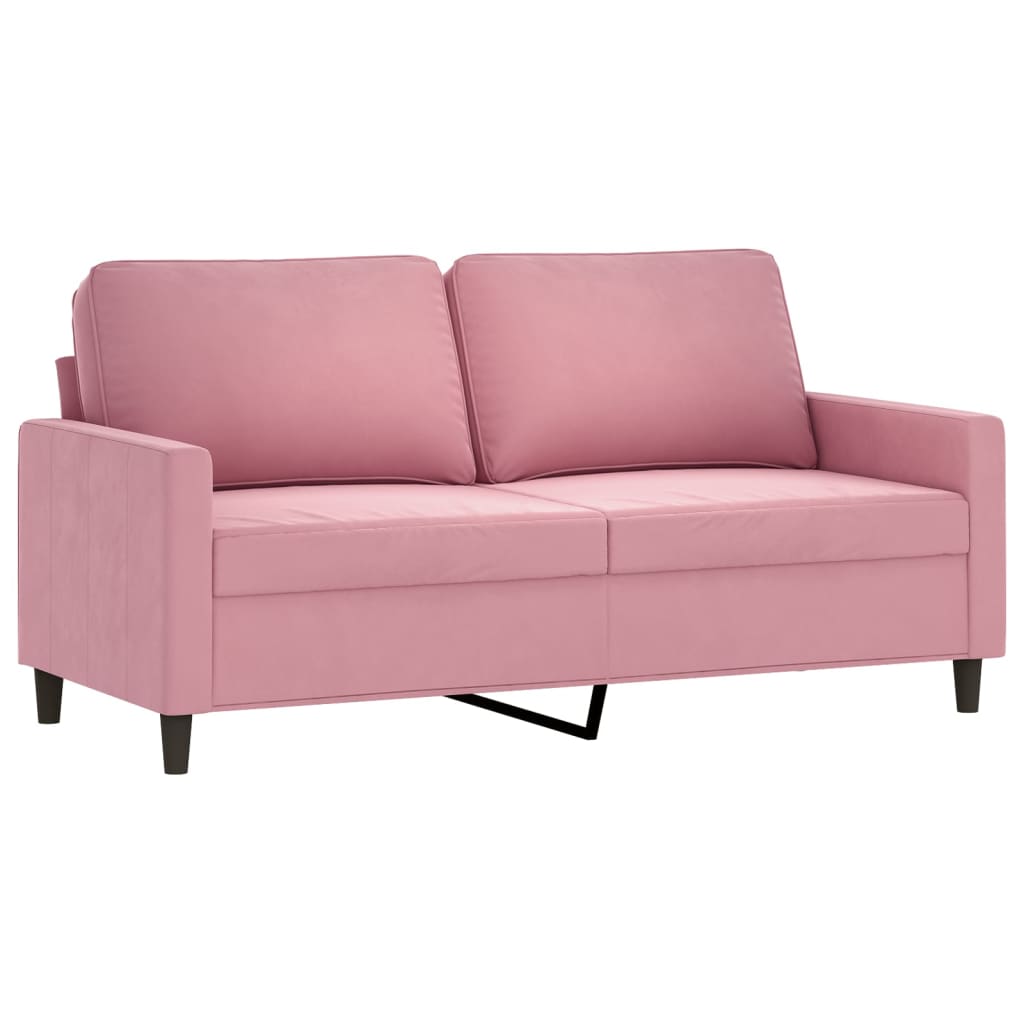 Canapé à 2 places Rose 140 cm Velours - XIOS