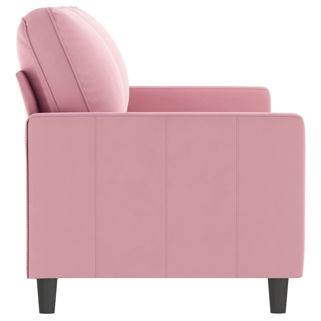 Canapé à 2 places Rose 140 cm Velours - XIOS