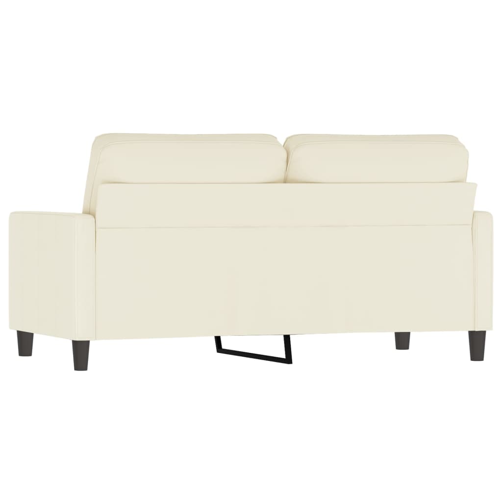 Canapé à 2 places Crème 140 cm Velours - XIOS
