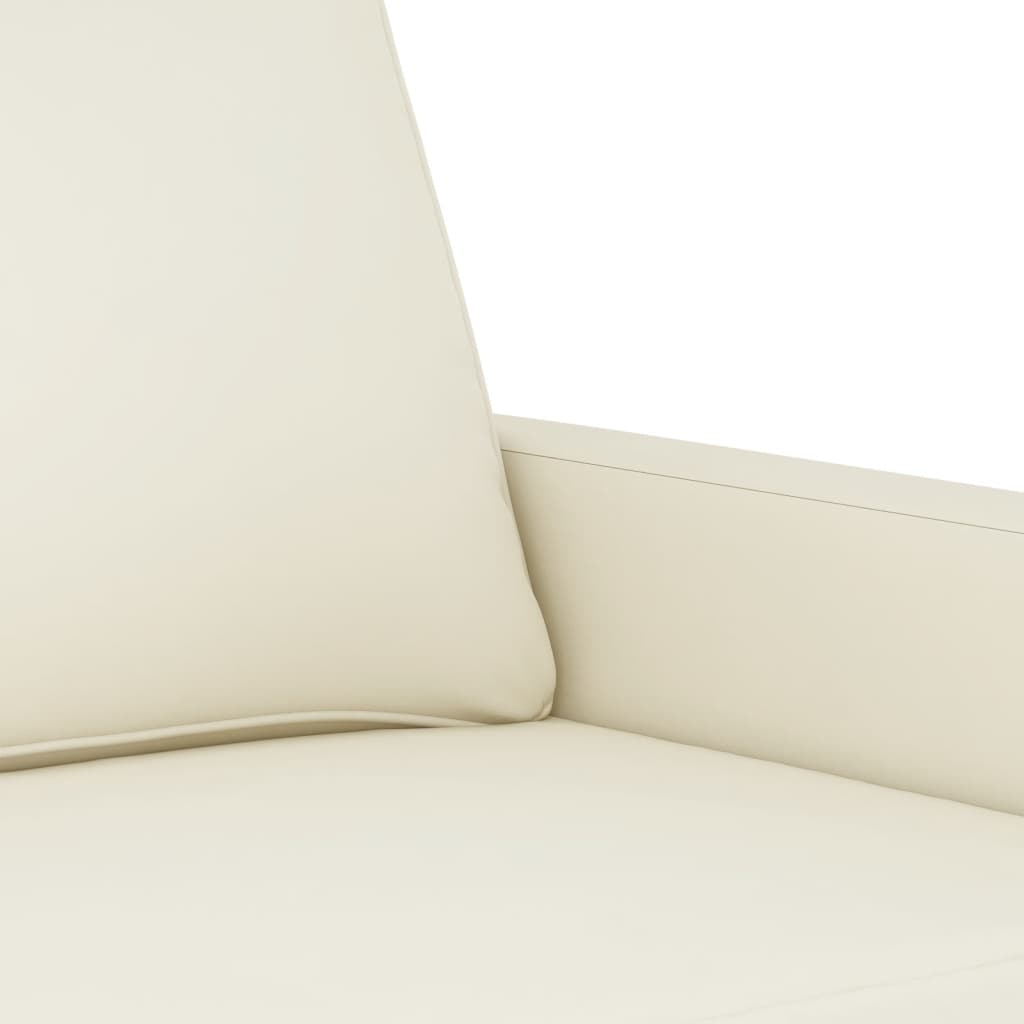 Canapé à 2 places Crème 140 cm Velours - XIOS