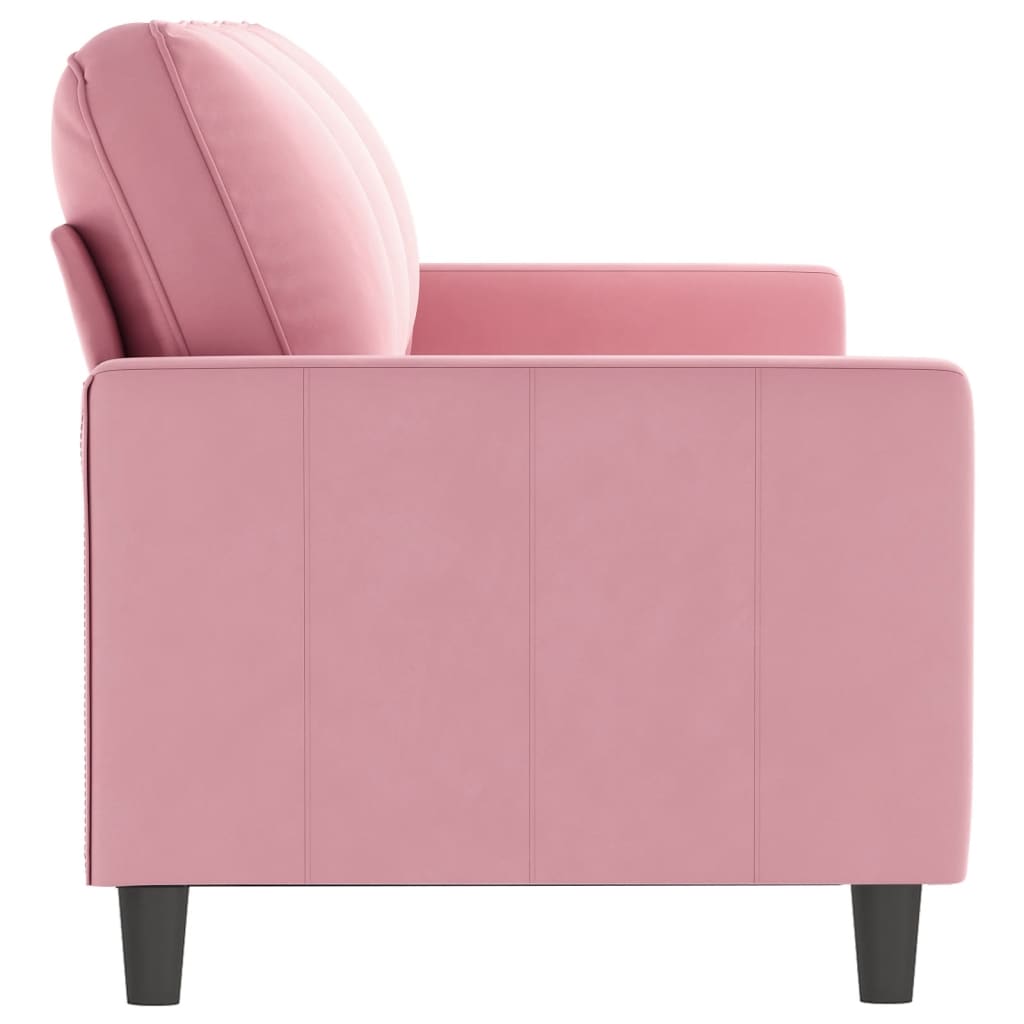 Canapé à 3 places Rose 180 cm Velours - XIOS