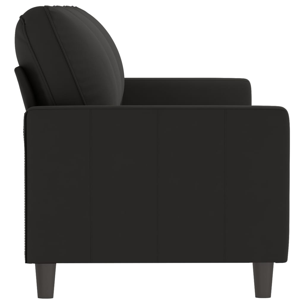 Canapé à 3 places Noir 180 cm Velours - XIOS
