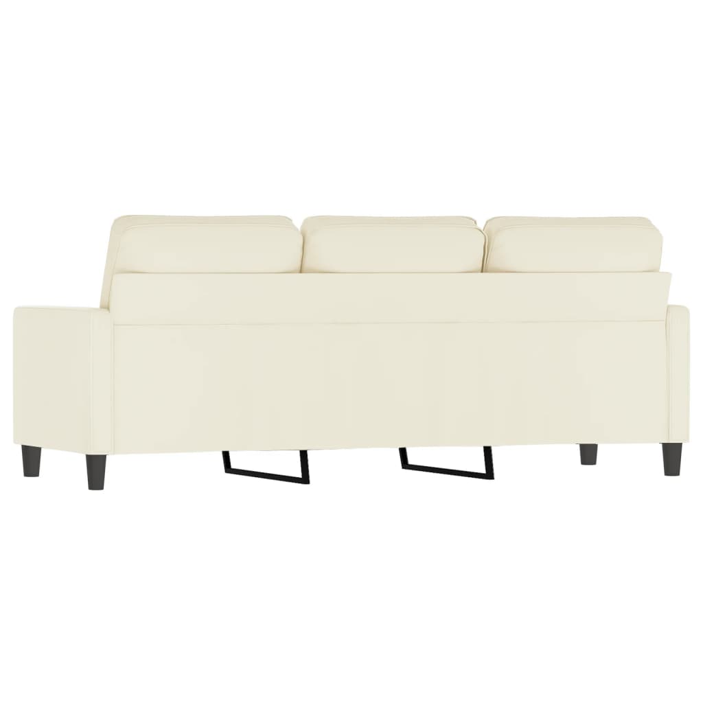 Canapé à 3 places Crème 180 cm Velours - XIOS