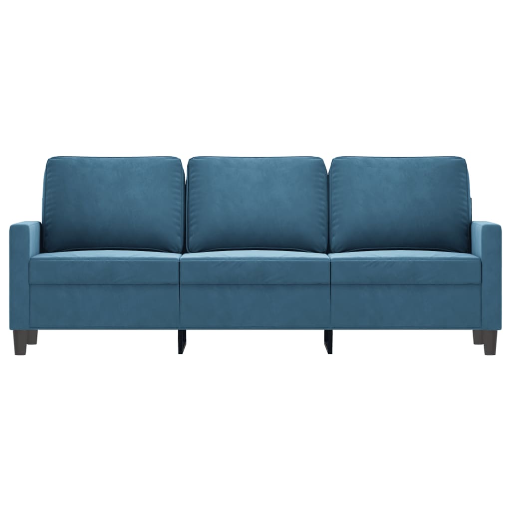 Canapé à 3 places Bleu 180 cm Velours - XIOS