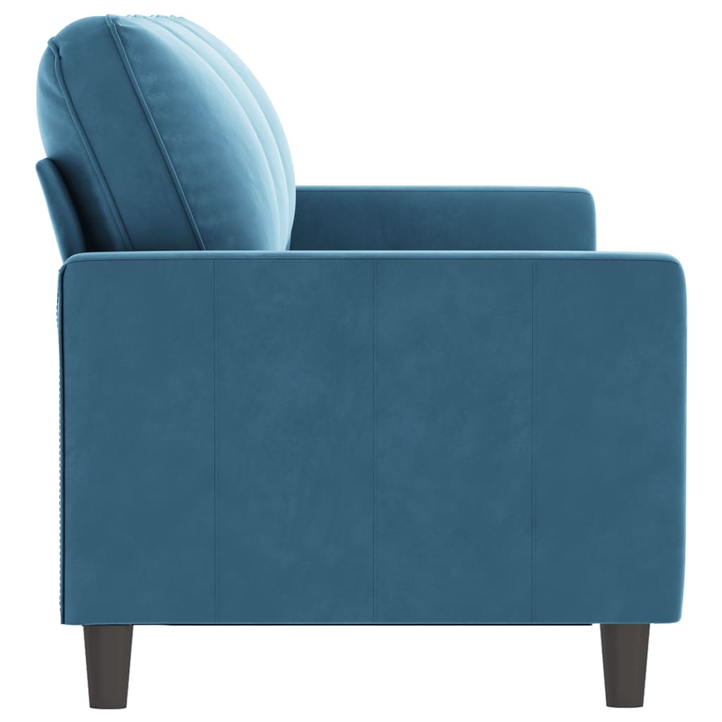 Canapé à 3 places Bleu 180 cm Velours - XIOS