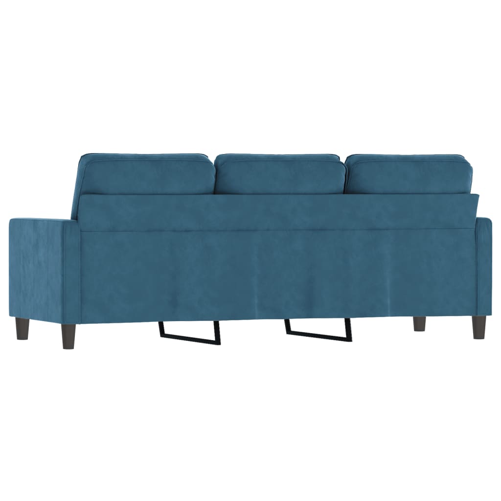 Canapé à 3 places Bleu 180 cm Velours - XIOS