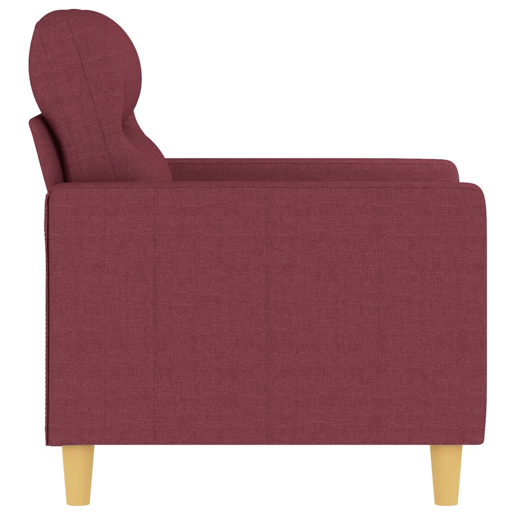 Fauteuil Rouge bordeaux 60 cm Tissu - XIOS