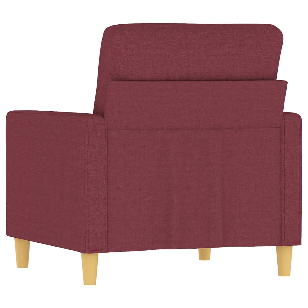 Fauteuil Rouge bordeaux 60 cm Tissu - XIOS