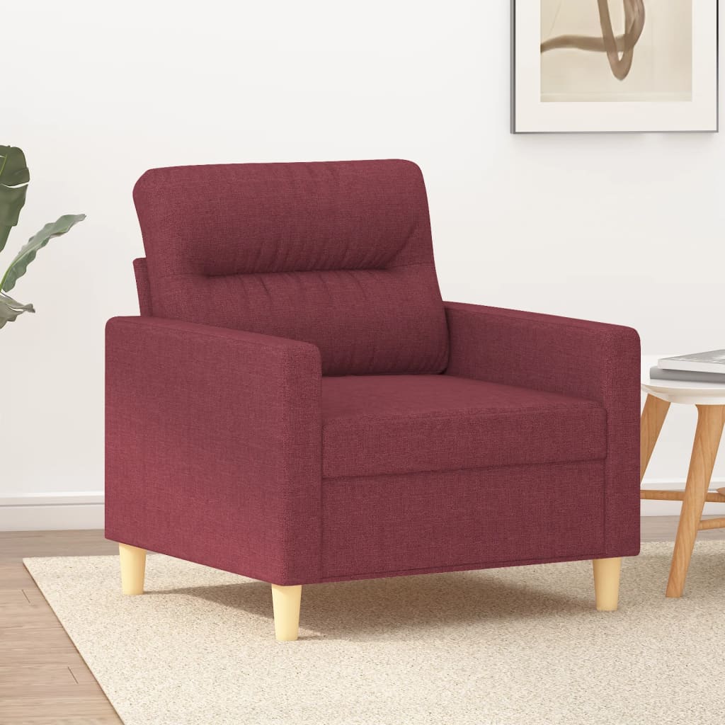 Fauteuil Rouge bordeaux 60 cm Tissu - XIOS