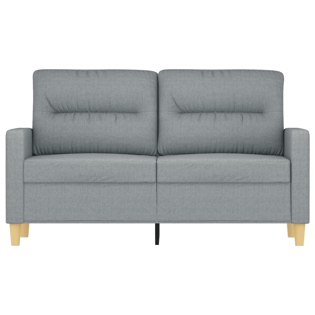 Canapé à 2 places Gris clair 120 cm Tissu - XIOS
