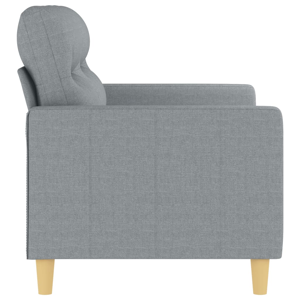 Canapé à 2 places Gris clair 120 cm Tissu - XIOS