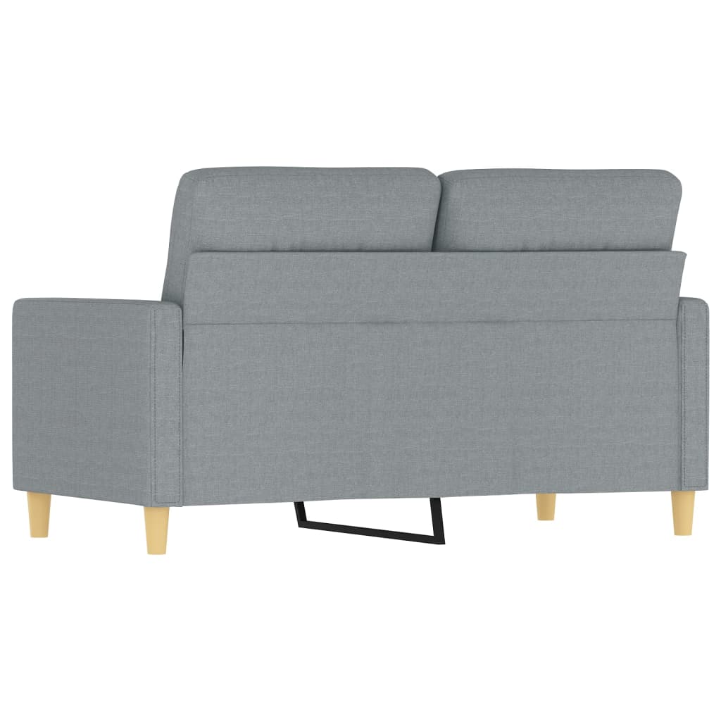 Canapé à 2 places Gris clair 120 cm Tissu - XIOS