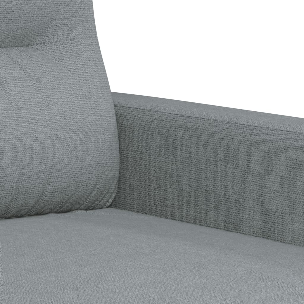 Canapé à 2 places Gris clair 120 cm Tissu - XIOS