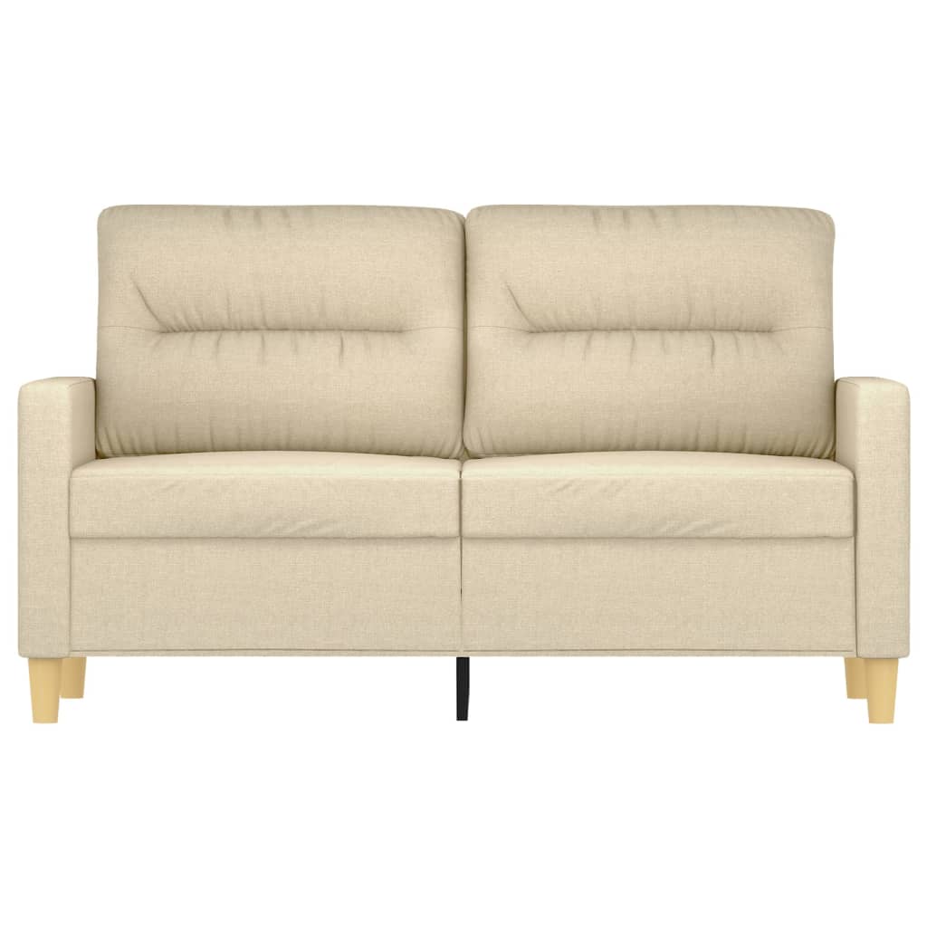 Canapé à 2 places Crème 120 cm Tissu - XIOS