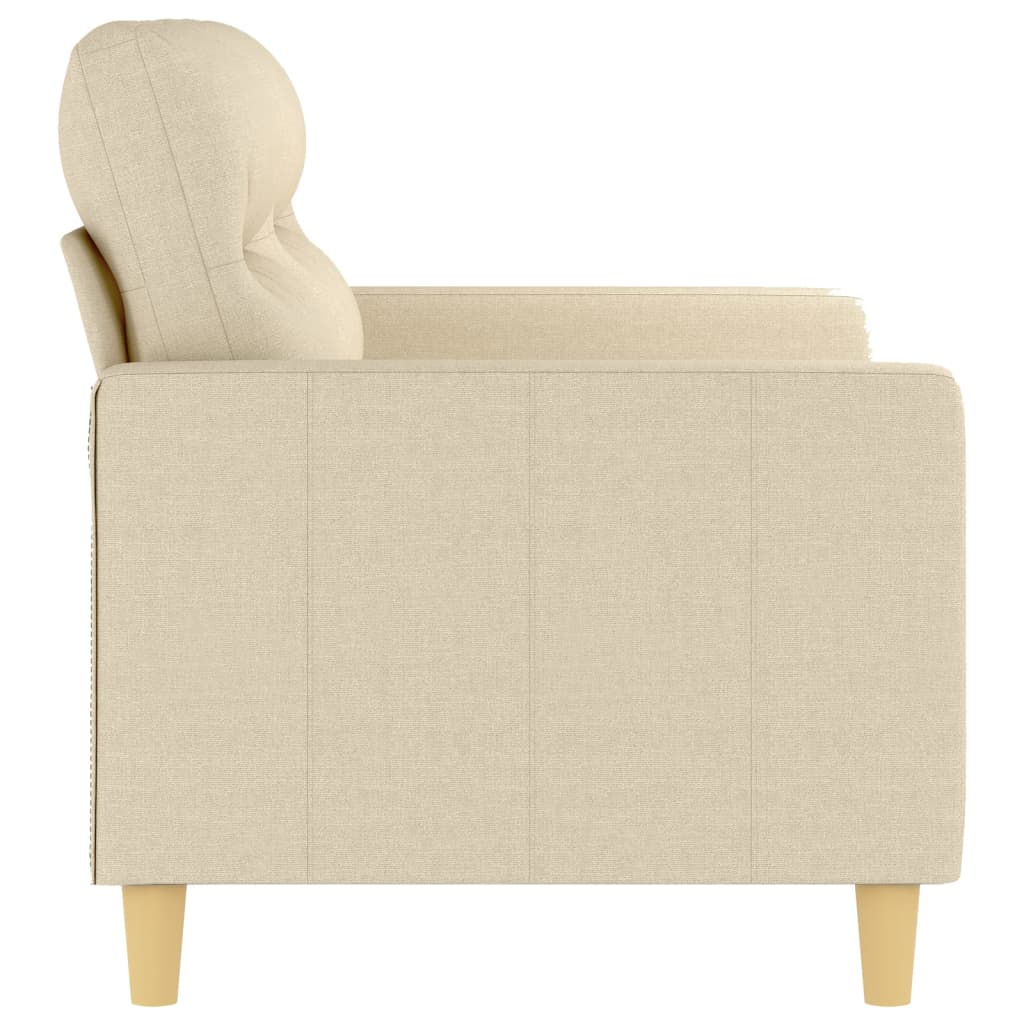 Canapé à 2 places Crème 120 cm Tissu - XIOS