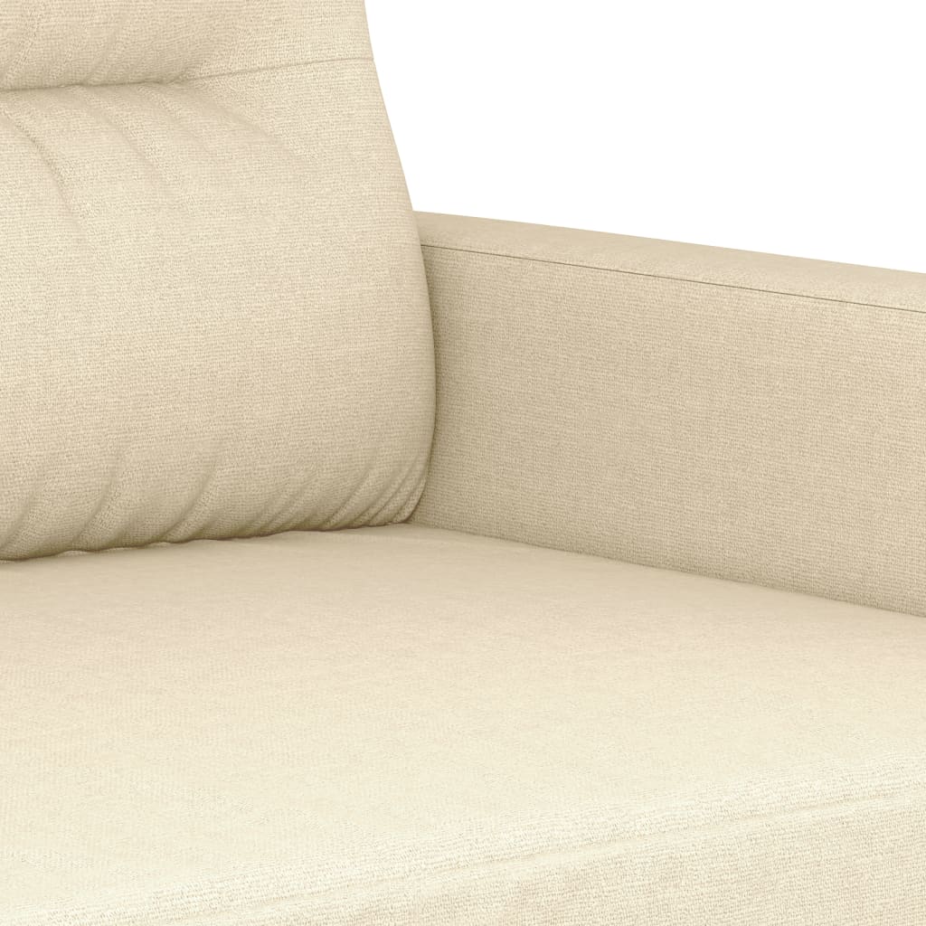 Canapé à 2 places Crème 120 cm Tissu - XIOS