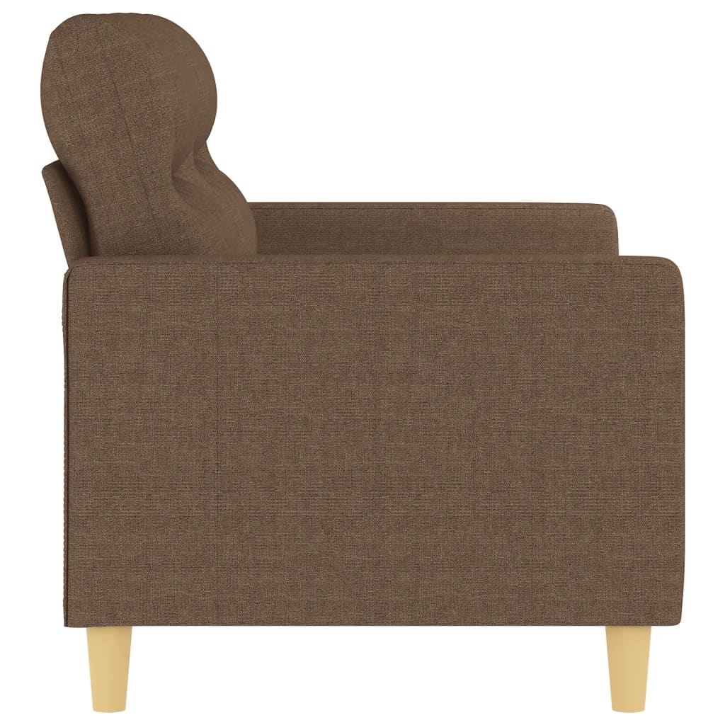 Canapé à 2 places Marron 120 cm Tissu - XIOS