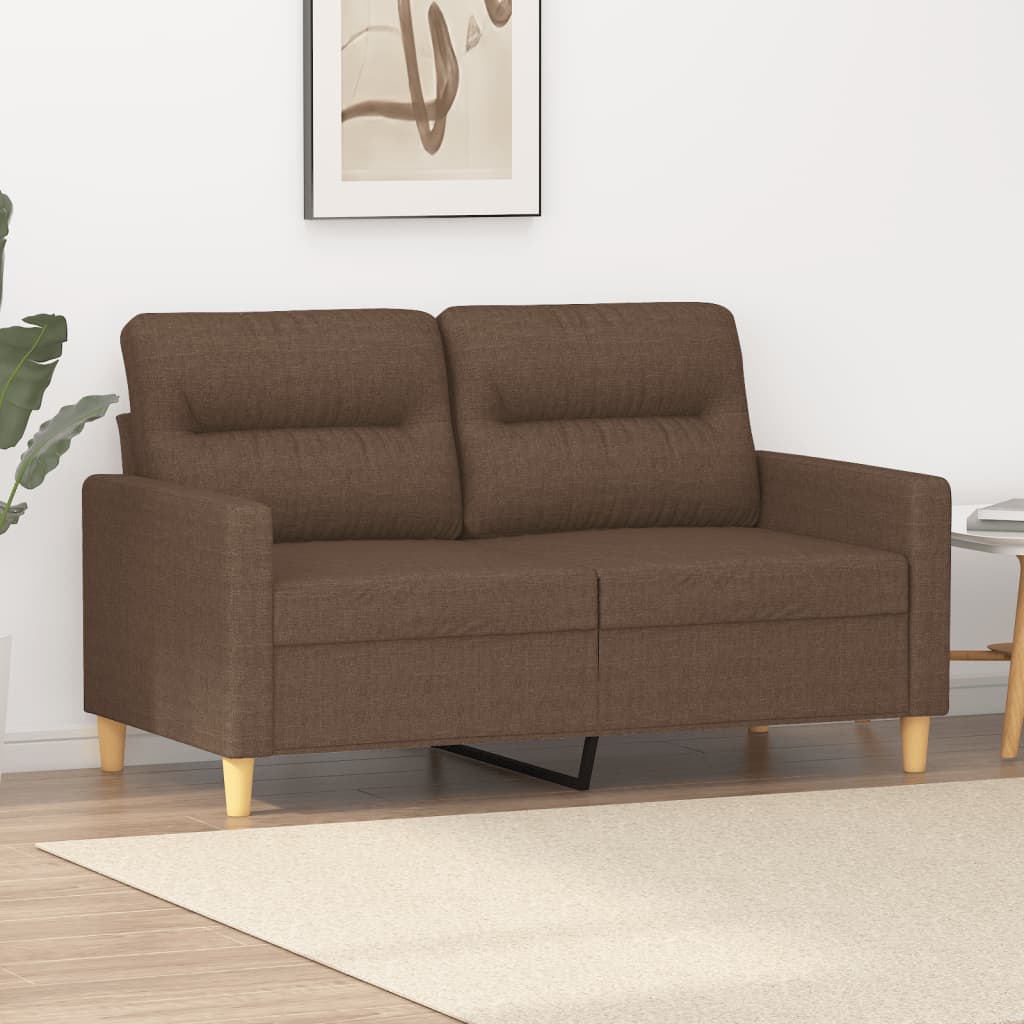 Canapé à 2 places Marron 120 cm Tissu - XIOS
