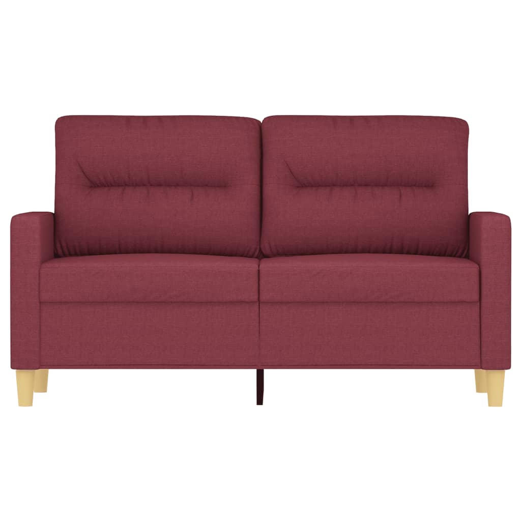 Canapé à 2 places Rouge bordeaux 120 cm Tissu - XIOS