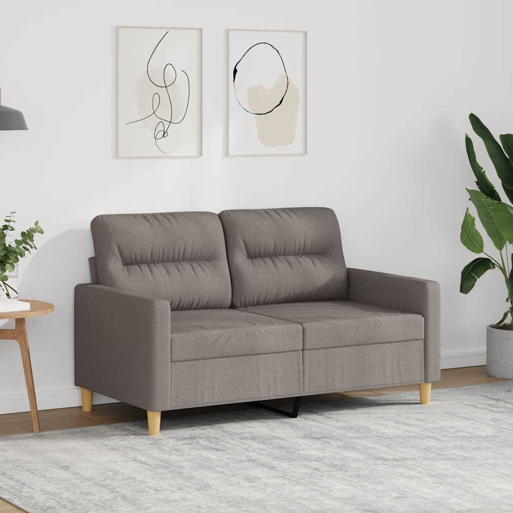 Canapé à 2 places Taupe 120 cm Tissu - XIOS