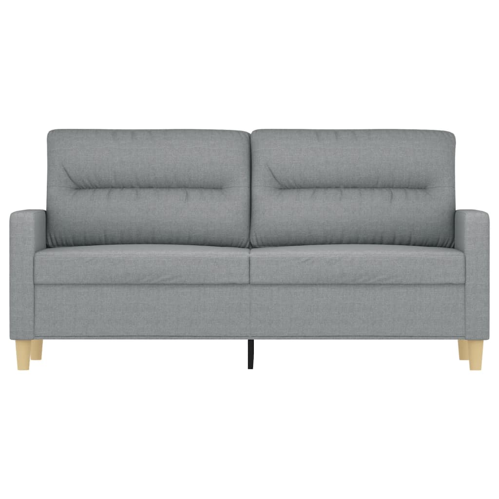 Canapé à 2 places Gris clair 140 cm Tissu - XIOS