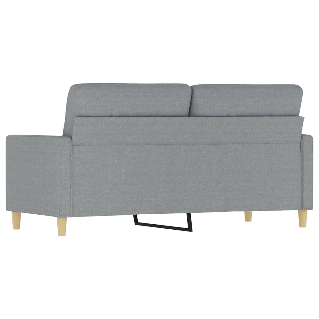 Canapé à 2 places Gris clair 140 cm Tissu - XIOS