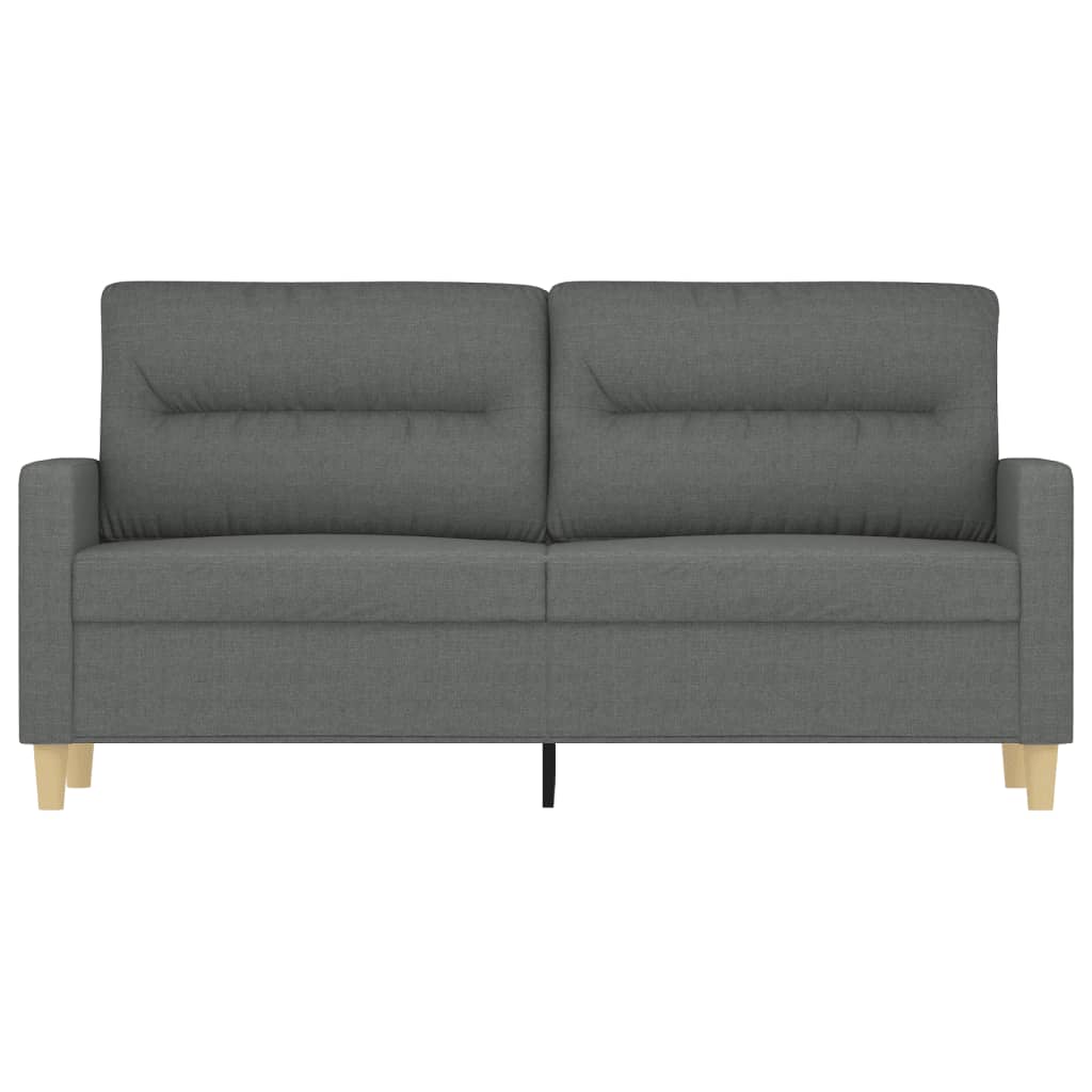 Canapé à 2 places Gris foncé 140 cm Tissu - XIOS